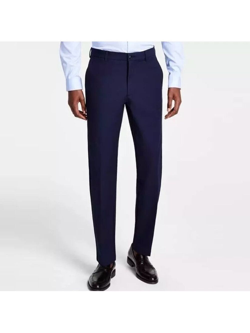 Michael Kors Men's Navy Cotton Stretch Classic Fit Suit Dress Pants 38Wx34L